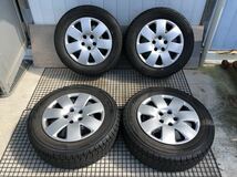 三菱 純正 215/60R16 6J+48位 5穴 PCD114.3 16インチ 2005年製 スタッドレスタイヤホイール 4本セット 185_画像1