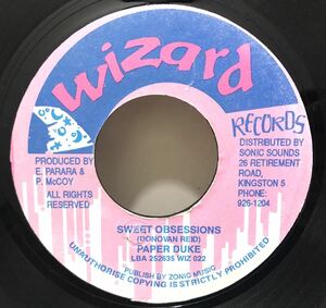 レア 1992 Paper Duke / Sweet Obsessions ペーパー デューク Original Jamaica 7 Wizard Records WIZ 22 絶版