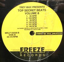 激レア 新品シールド デッドストック 1994 Trey Max / Top Secret Beats Volume 8 Original US LP Freeze MRLP-55028 90s ミドル NYC 絶版_画像2