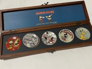 Disney ディズニー 木箱入 ヴィンテージ ミニプレート コレクション セット 展示未使用品