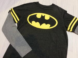 バットマン BATMAN◆ビンテージ Tシャツ ロンT 長袖 重ね着 風◆アメコミ ヒーロー DCコミックス Vintage 古着 映画 メンズ レディース