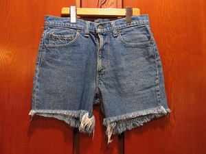 ビンテージ70's●Levi’s 517デニムカットオフショーツW31●210529f1-m-sht-w31古着ショートパンツリーバイスブーツカットUSA