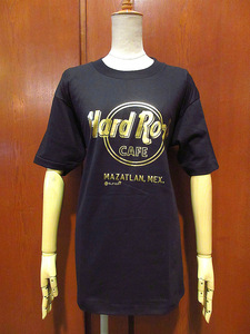 ビンテージ80's90's●DEADSTOCK Hard Rock CAFE MAZATLAN, MEX.ロゴTシャツ黒size L●210509s8-m-tsh-otハードロックカフェ