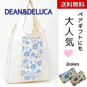 限定品★DEAN&DELUCA ハワイ限定 エコバッグ ハイビスカス柄水色