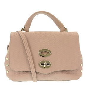 [Used] Zanellato Brandin Postina Baby Handbag 2WAY Shoulder Bag Leather Pink Beige ZANELLATO Handbag, Leather, Cowhide