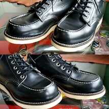 869◆レッドウィング REDWING 羽タグ size5E/23cm位 黒 アイリッシュセッター ワークブーツ モックトゥ USA製 中古 USED_画像8