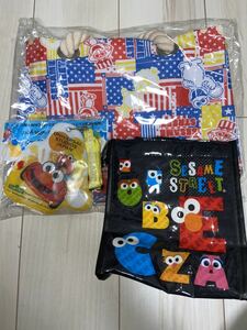 universal studio Japan USJ ユニバ　ランチバック ゲーム　エコバッグ　未開封　未使用　sesame street セサミ　保冷バック　パスケース