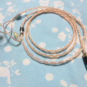 FitEar 須山補聴器 用 ケーブル 古河 PCOCC 八芯 ブレイド 編み込み 2.5mm4極 4.4mm5極 (カスタム対応可能) カーボンタイプスプリッター