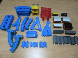 [ used ] Plarail rail all sorts large amount +. car, passenger car, tanker car etc. *1|2 1|4. line rail a knee kla label 