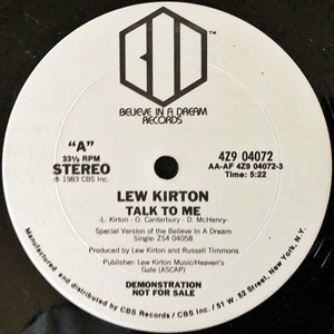 【Disco 12】Lew Kirton / Talk To Me