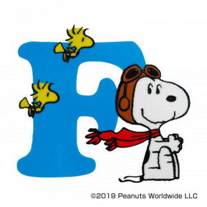  SNOOPY Snoopy initial стикер алфавит F SN216(a-1566032)