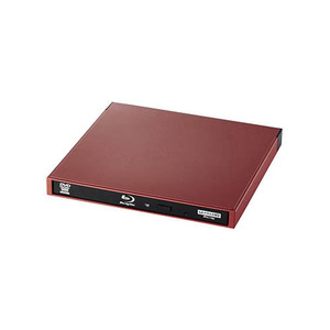 エレコム Blu-rayディスクドライブ/USB3.2 Gen1(USB3.0)/スリム/書き込みソフト付/UHDBD対応/レッド LBD-PWA6U3LRD(l-4580333595795)