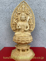 新作 仏教美術 木彫仏像 虚空蔵菩薩 精彫造像 仏教工芸品 高さ29cm_画像1