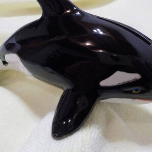 オルカの貯金箱 送料無料 40年以上前の映画Orca 超レアモノ 南紀白浜サファリで購入 シャチの古い貯金箱