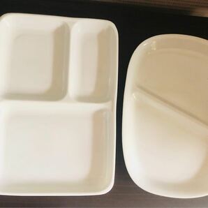 新品 大型仕切りプレート 2枚 ランチプレート 白い食器