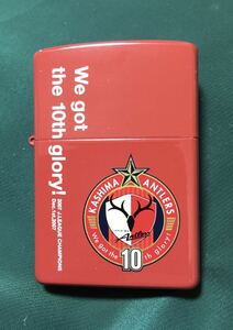 ZIPPO deer island Anne tiger -z10. memory Zippo -KASHIMA ANTLERS We got the 10th glory! Antlers J Lee g soccer present condition goods 