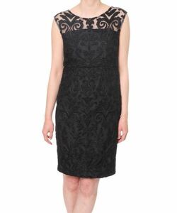 GRACE CONTINENTAL lame code embroidery One-piece Grace Continental dress black 36135106 race dress 