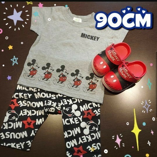 夏服90cm 男の子 ディズニー サンダル ミッキーマウス セット売り コーデ売り 子ども服
