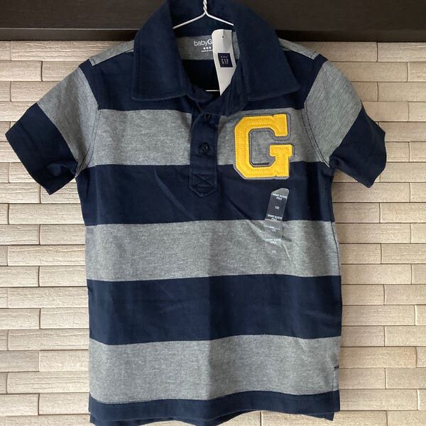 新品 タグ付き ギャップ 半袖シャツ ポロシャツ 半袖Tシャツ ボーダー ラガーシャツ 100 キッズ GAP