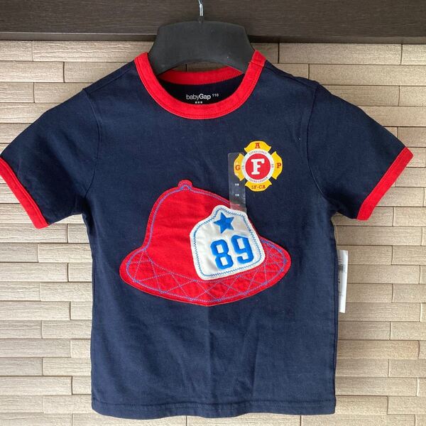 新品 ギャップ 半袖シャツ 半袖Tシャツ 未着用 タグ付き 消防車 消防士 110 キッズ GAP