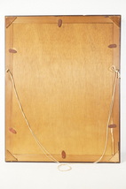 昭和ビンテージ　達磨大師像　色紙額装品　在銘品 立体感のある素晴らしい秀逸プリント作品　エステートセール OKT_画像10