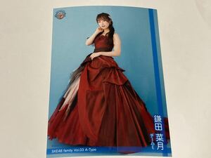 鎌田菜月 SKE48 Family Vol.03 A-Type 会員限定 生写真 1枚 ドレスb