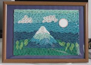 春の富士山 アトリエいずみ 風景 富士山 春 山 ペーパークラフト ペーパークイリング 絵 インテリア アート アートパネル