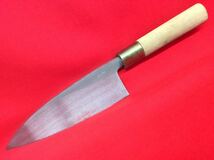 堺 【 菊太郎 / 作 】 銘 在銘 出刃包丁 刃渡り 約168mm 290g 新品 料理人 職人 板前 本職 _画像2