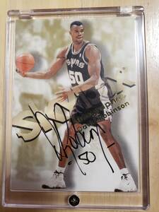 サイン 1998 -99 Skybox Autographics DAVID ROBINSON Auto / デイビッド ロビンソン Autograph