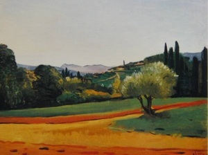 アンドレ・ドラン、「南仏風景」、希少な画集より、新品高級額、マット額装付、送料無料、海外、洋画