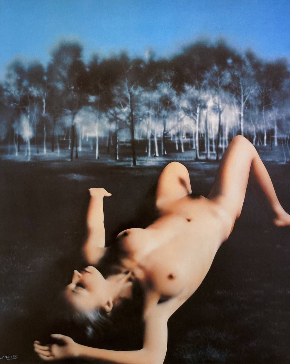 Hideo Mori, [Soleil blanc], D'une rare collection d'art, Nouveau cadre de haute qualité, Cadre mat inclus, livraison gratuite, Peinture, Peinture à l'huile, Portraits