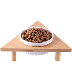 犬 食器 猫 餌 皿 diy三角形陶器食器犬 餌 入れ 可愛い 猫 の ご飯 皿