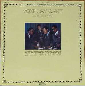 ☆LP The Modern Jazz Quartet / First Recordings 1952 日本盤 JA5130 ☆