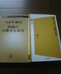 J☆新書２冊　沖縄の不都合な真実　大久保潤　篠原章・癒しの島沖縄の真実　野里洋