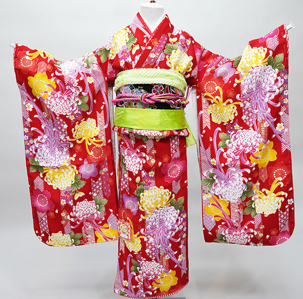 超歓迎 日本製 正絹 女児 七歳 七五三 着物 NO33052 フルセット 