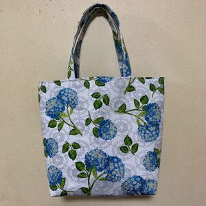 ハンドメイド シンプルトートバック(紫陽花)