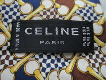 《美 品》ＣＥＬＩＮＥ 　セリーヌ 総柄　シルクネクタイ_画像4