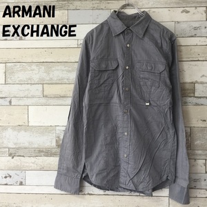 【人気】ARMANI EXCHANGE/アルマーニ エクスチェンジ Yシャツ SLIM FIT グレー サイズS/P/8362