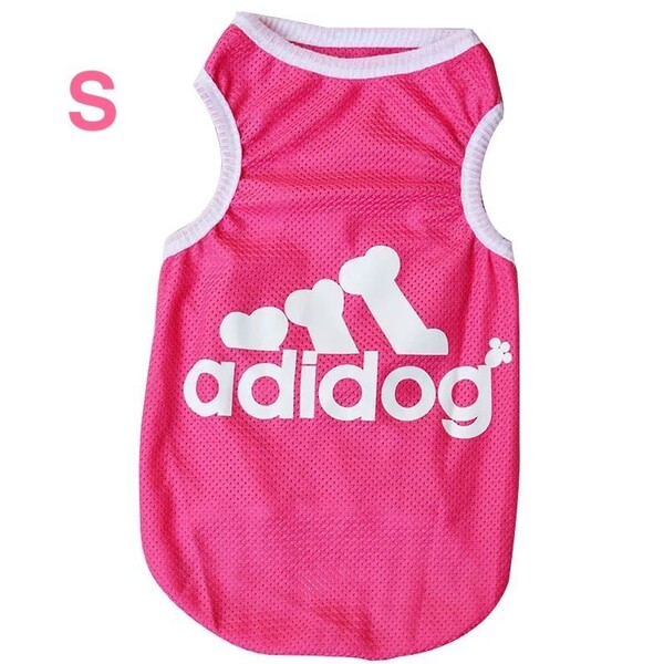 ☆新品☆adidog アディドッグタンクトップ犬服袖なしメッシュ春夏用ピンクS
