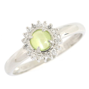 0.32ct D0.10ct PT900 12.5号 Chrysoberyl Cat's eye Diamond