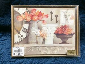  new goods boxed interior ornament picture tulip / flower 