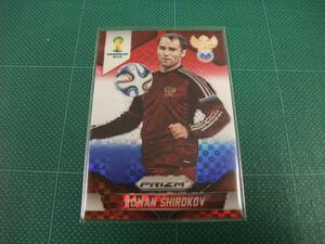 2014 PANINI PRIZM WORLD CUP 165 ロマン・シロコフ ROMAN SHIROKOV ロシア代表 レッド＆ホワイト＆ブルー プリズム サッカー カード