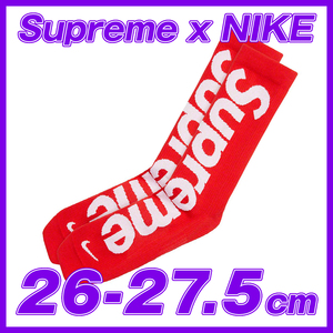1466 Supreme/Nike Lightweight Crew Socks 26~27.5.Red Supreme Nike light weight crew socks 26~27.5cm red 