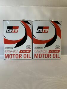 ●送料無料●トヨタ純正 GR モーターオイル Circuit 0w16 4L/2缶 エステル配合全合成油 サーキット GAZOO RACING ガズーレーシング