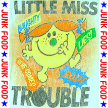JUNK FOOD Women's Little Miss Trouble Vintage Boy 　ジャンクフード　レディース リトルミス　トラブルＴシャツ　Mサイズ　 junk-44_画像2