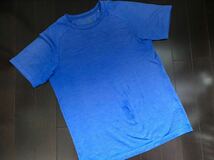 ユニクロ キッズ ドライEX クルーネックT 150cm ブルー 半袖Tシャツ カモフラ メッシュ_画像1