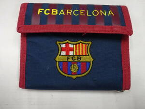 （え-G1-482) FC BARCELONA FCバルセロナ二つ折り財布 中古