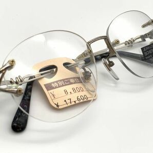 【眼鏡フレーム】デッドストック品 『JEAN-LOUIS SCHERRER』フチなし 装飾テンプル 52□16-133 ＠1.76万円 K01023A9の画像9