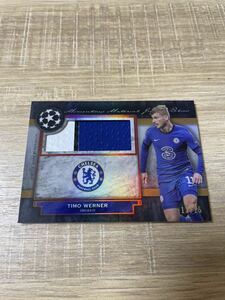 2020-21 Topps Museum Collection Timo Werner 25枚限定 メモラビリア Chelsea FC UEFA CL パッチカード