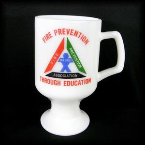 VINTAGE 1978 FOOTED MUG FIRE PREVENTION ASSOCIATION フッテッドマグカップ 消防 No 4